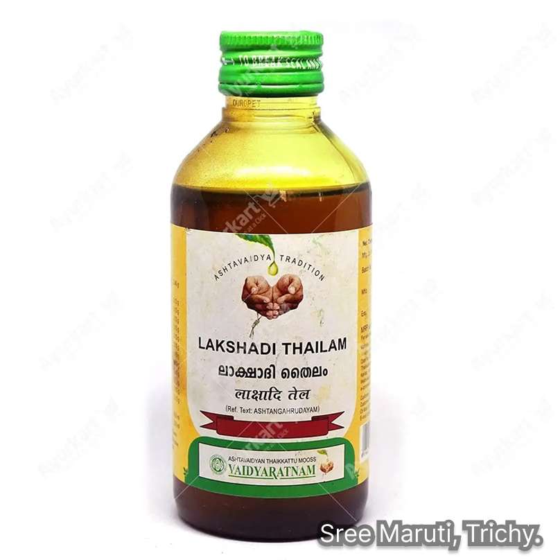 Lakshadi Thailam Ayurvedic oil for bone health, baby massage, and fracture healing.