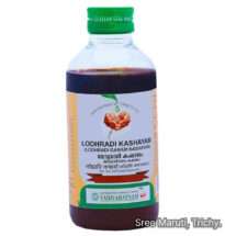 Lodhradi Kashayam Ayurvedic decoction for acne, skin health, and hormonal balance.