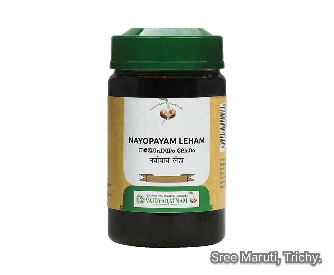 Nayopayam Leham Ayurvedic jam for digestion, liver support, and immunity enhancement.