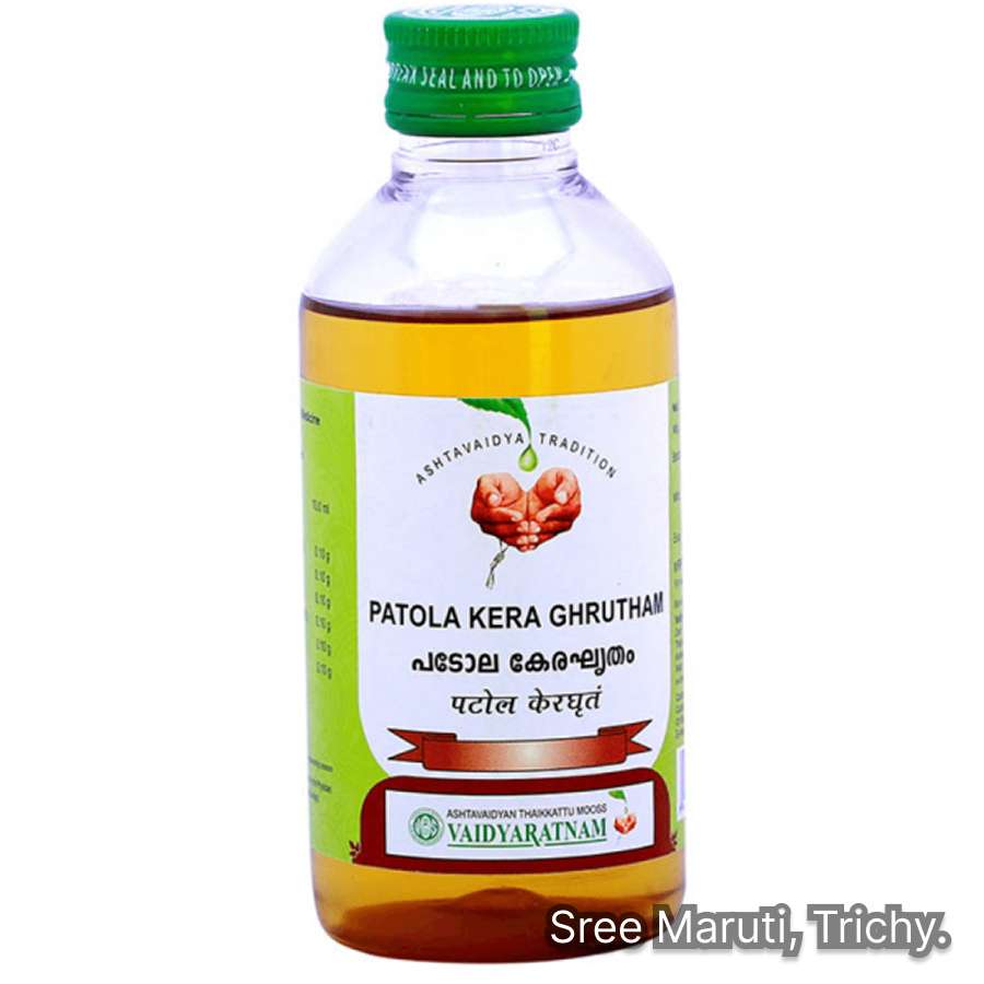 Patola Kera Ghrutham Ayurvedic medicated ghee used for skin and inflammation relief.