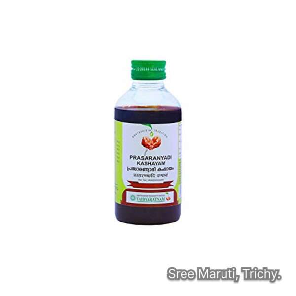 Prasaranyadi Kashayam Ayurvedic medicine for Vata disorders, paralysis, sciatica, and arthritis relief.