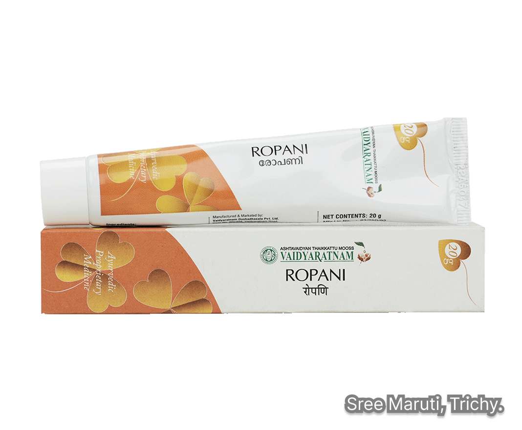 Ropani Ointment Ayurvedic herbal ointment for cuts, burns, ulcers, and skin healing.