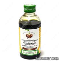 Surasadi Kera Thailam Ayurvedic medicated coconut oil for eczema, skin infection, and itching relief.