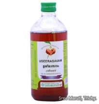 Useerasavam Ayurvedic tonic for cooling, blood purification, and relief from bleeding and burning sensations.