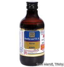 Amlycure DS Syrup bottle for liver detox, fatty liver, digestion, and metabolism support.