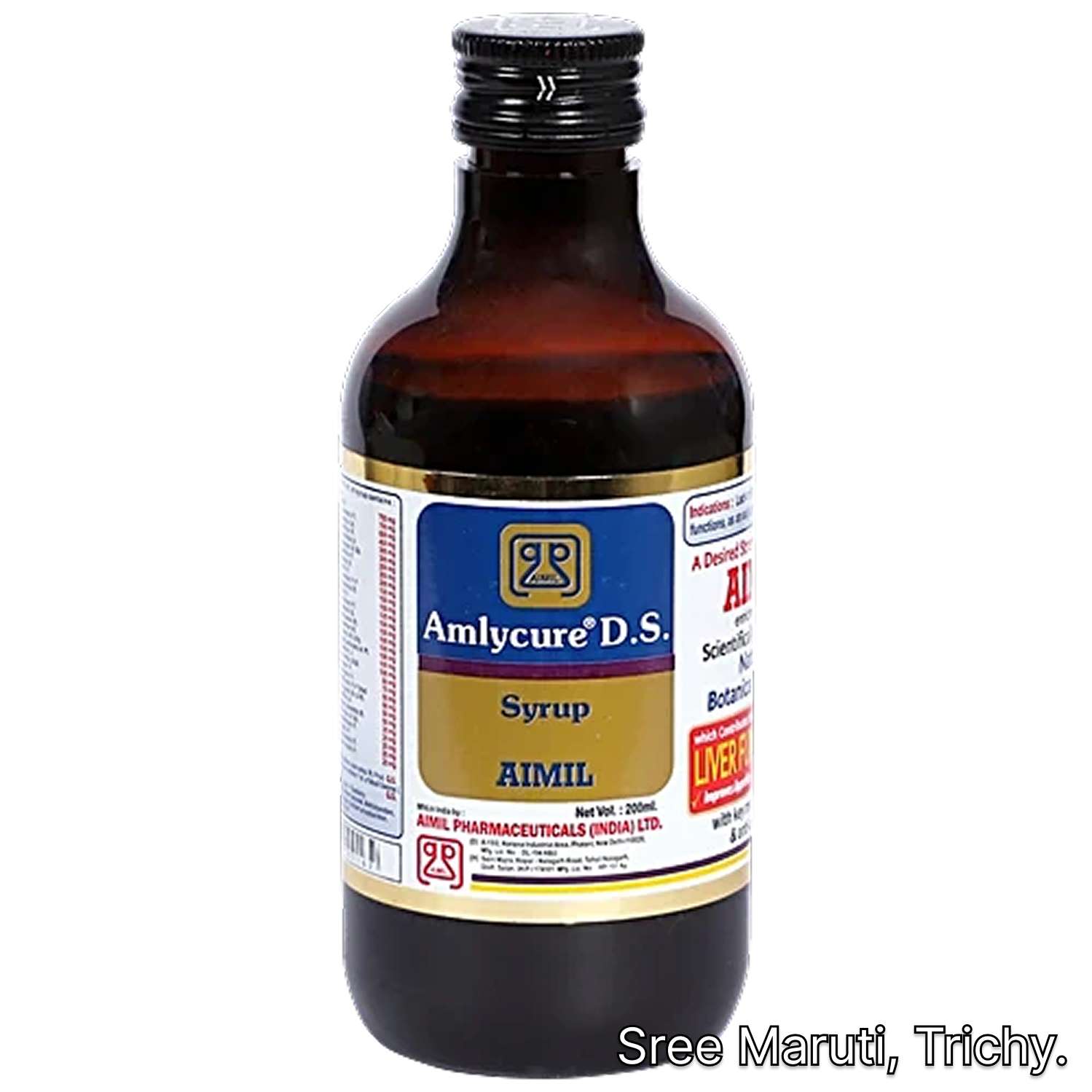 Amlycure DS Syrup bottle for liver detox, fatty liver, digestion, and metabolism support.