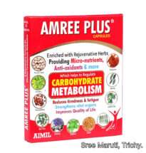 Amree Plus Capsules – Ayurvedic herbal supplement for blood sugar and metabolic balance.