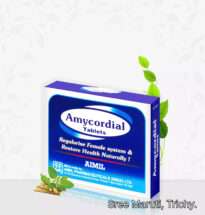 Amycordial Tablets for period regulation, menstrual pain relief, and women’s hormonal balance.