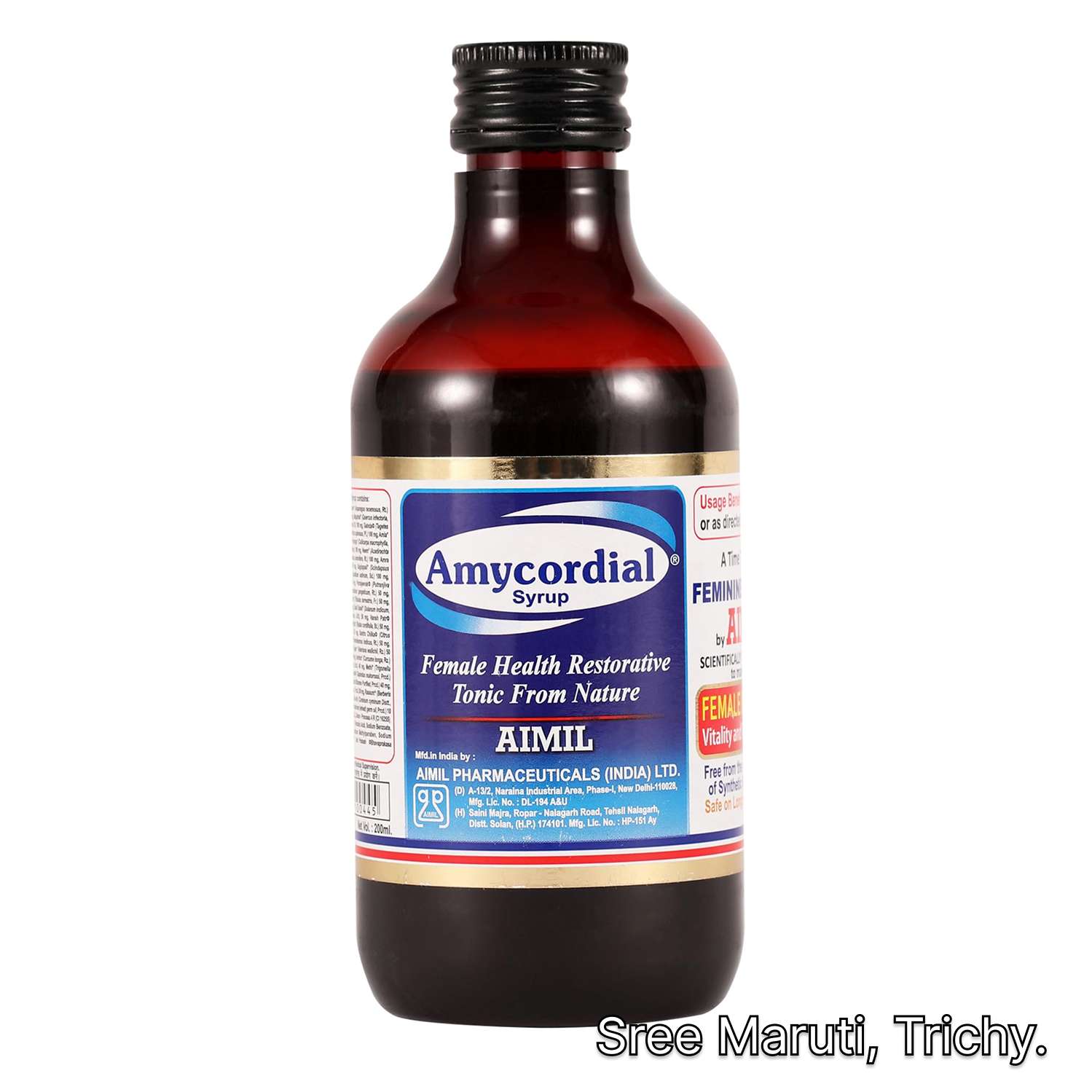 Amycordial Syrup for irregular periods, menstrual pain, PMS relief, and women’s uterine health.