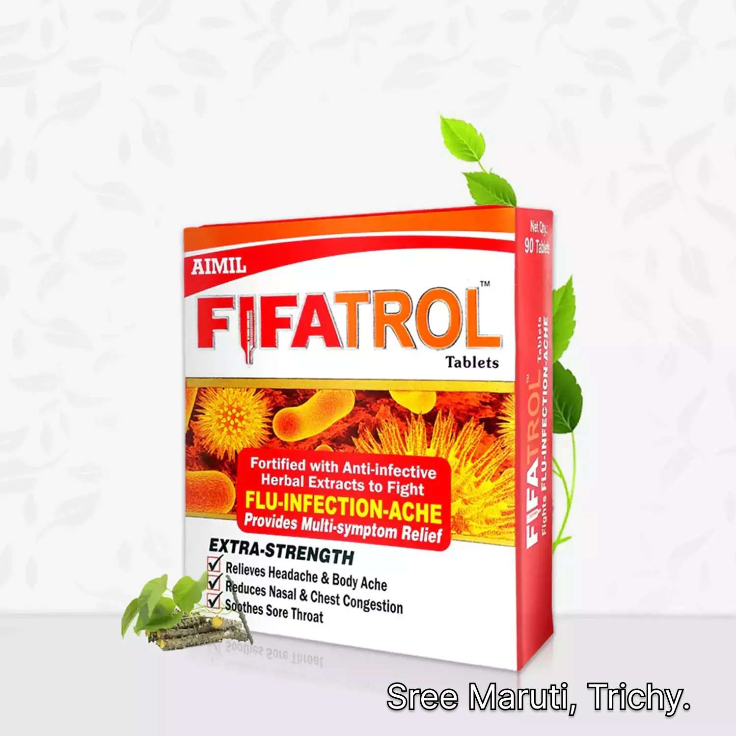 Fifatrol Tablets for fever, cold, cough, throat infection, and immunity boosting.